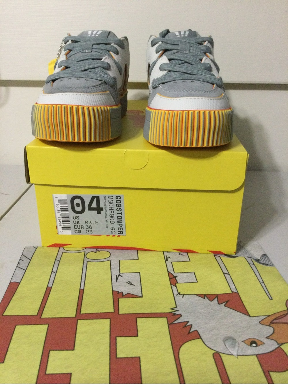 MSCHF Gobstomper Gray Yellow - Kids Size 4