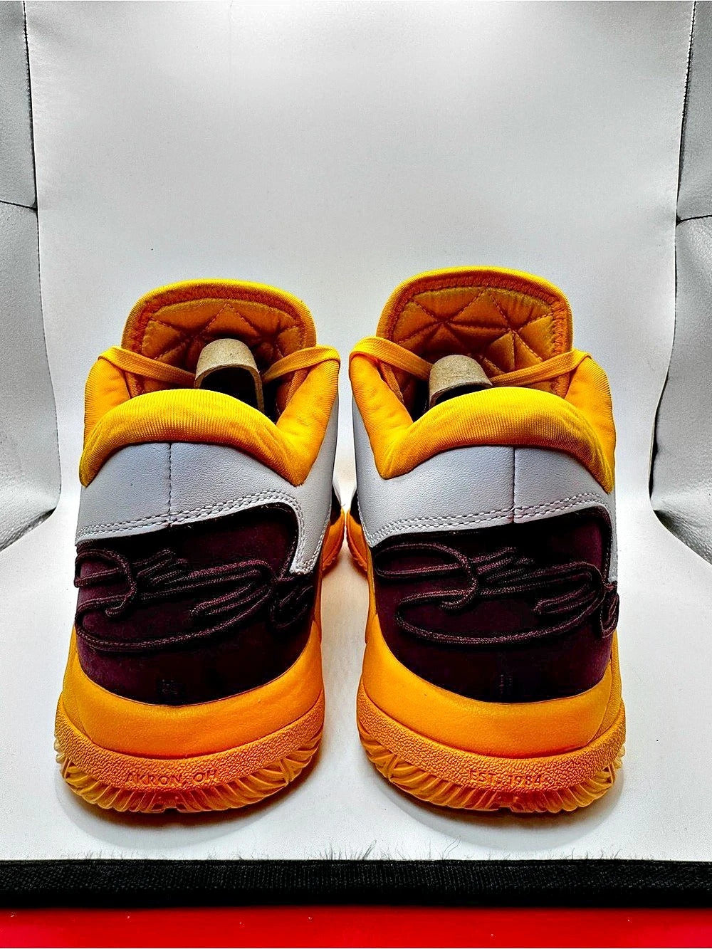 Nike LeBron 22 XXII HS SMU Promo Sample White Deep Maroon Gold Sz 8.5 PE Box