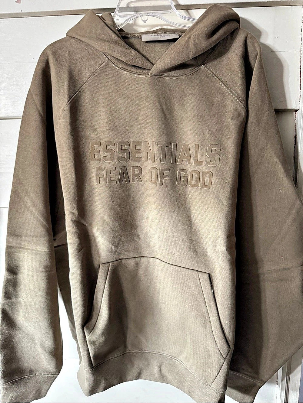 Fear of God Essentials Pullover Hoodie Wood XL - New With Tags (192SU222054F)
