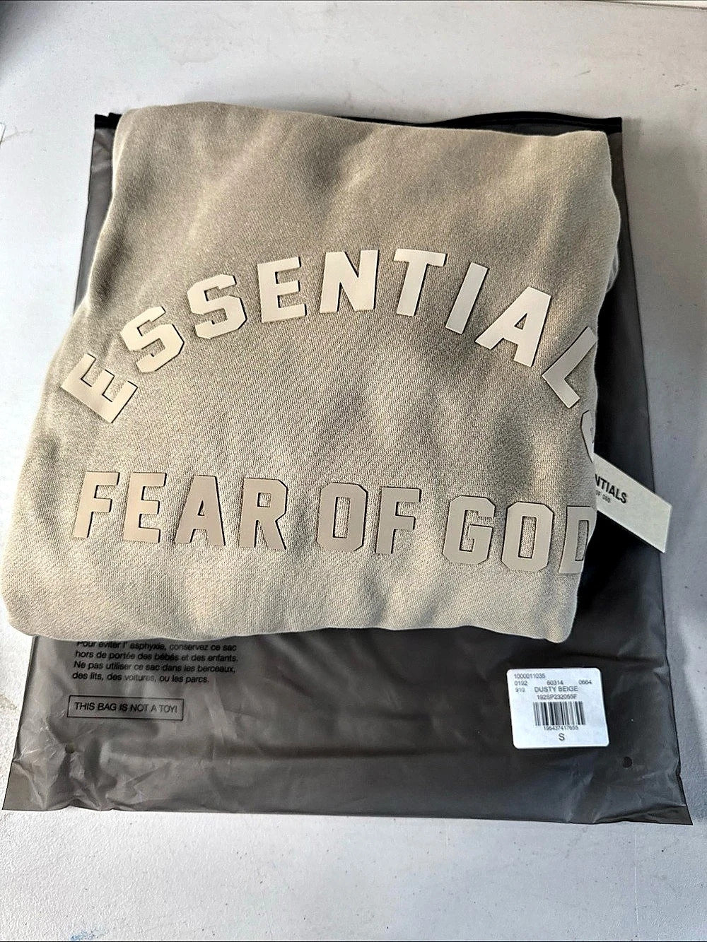 Fear of God Essentials Pullover Hoodie Dusty Beige S - New With Tags (192SP232055F)