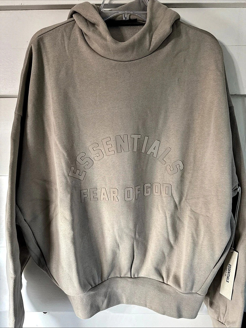 Fear of God Essentials Pullover Hoodie Dusty Beige S - New With Tags (192SP232055F)