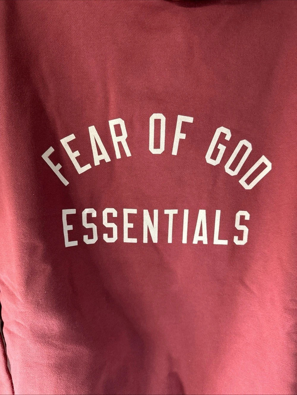Fear of God Essentials Hoodie Crimson XS - New With Tags (192HO246256F)