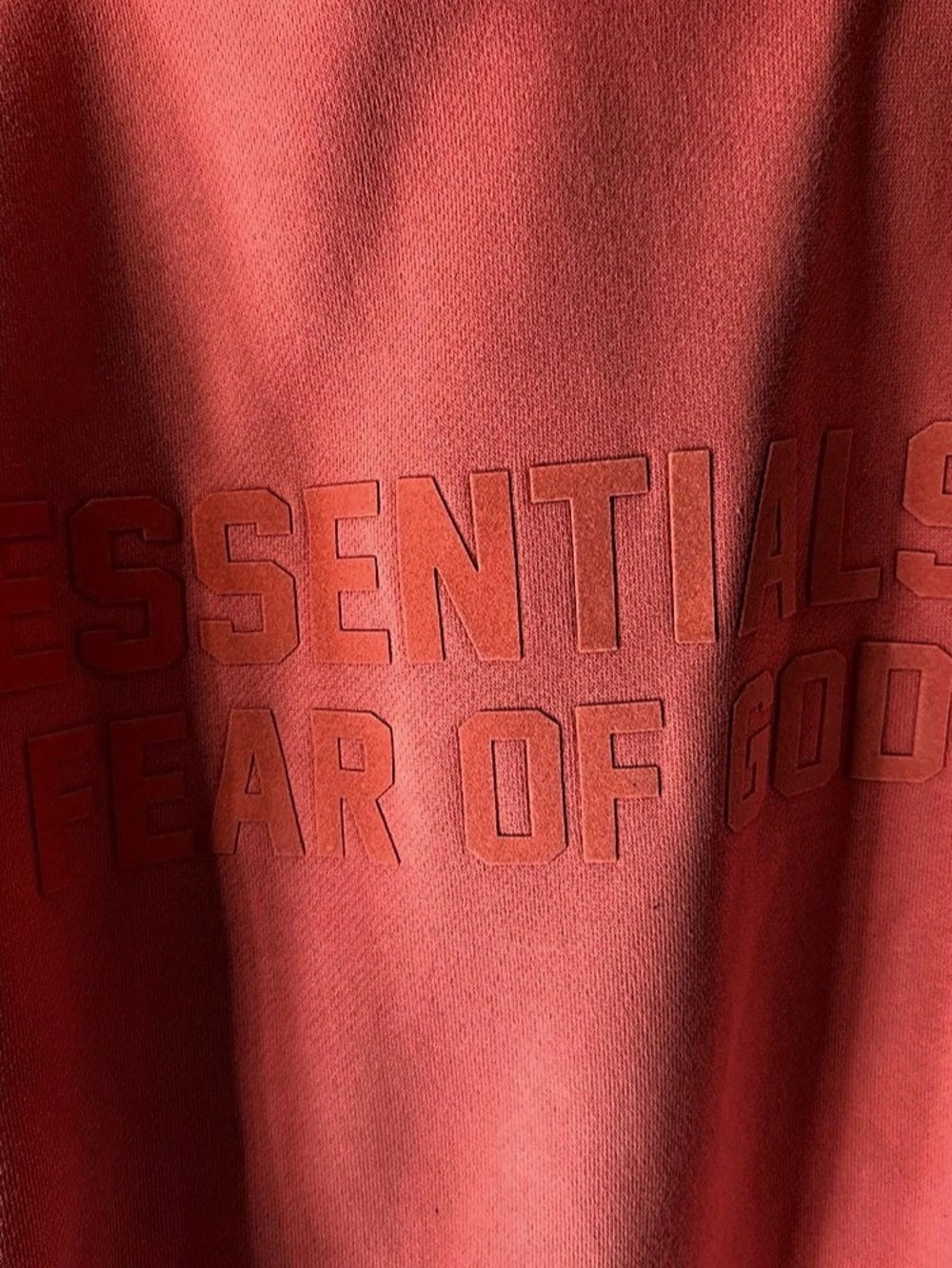 Fear of God Essentials Pullover Hoodie Coral L - New With Tags (192SU222052F)