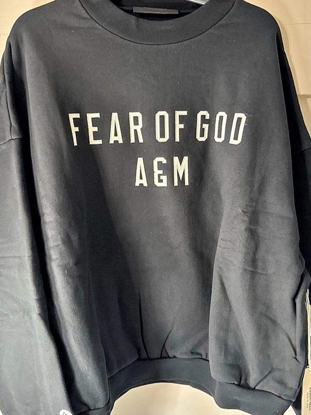 Fear of God Essentials A&M Crewneck Sweatshirt Black L - Like New (192HO246230F)