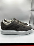 Herno Suede Low-Top Sneakers Gray & White EU 42