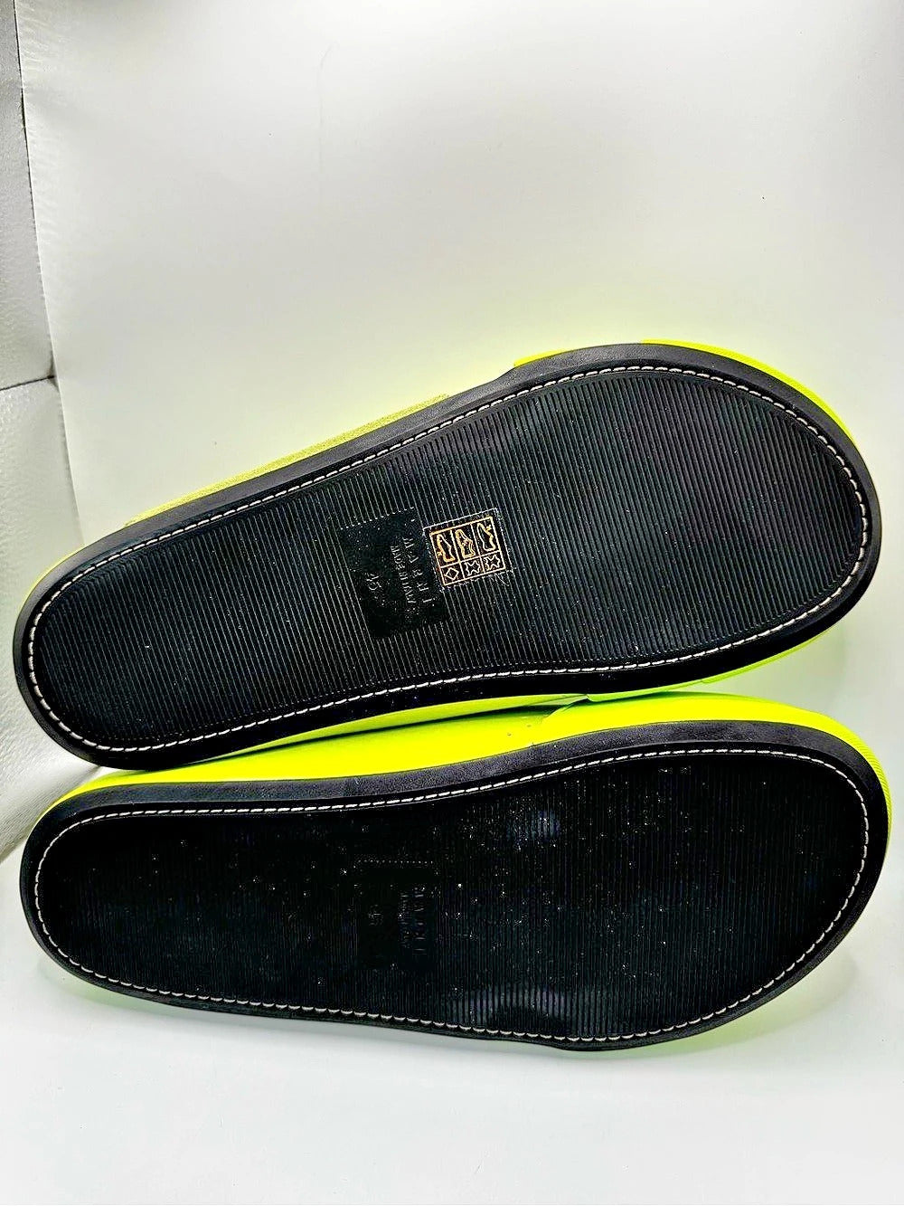 Marni Lime Green Rubber Sabot Clog EU 45 / US 12