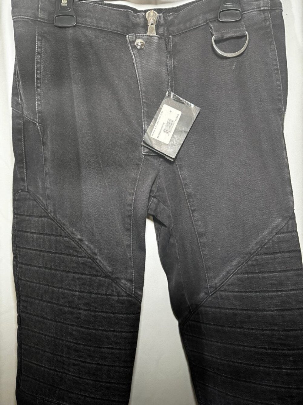Balmain Paris Slim Biker Jeans — Black — Men's 32