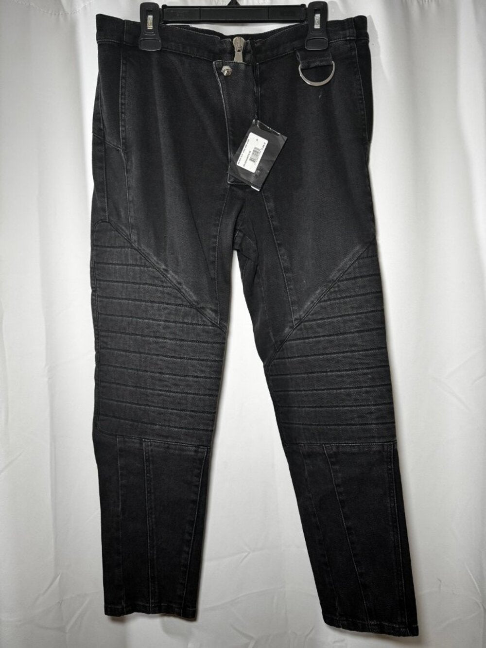 Balmain Paris Slim Biker Jeans — Black — Men's 32