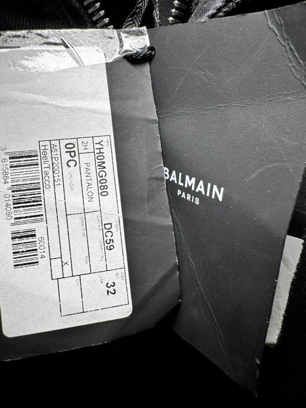 Balmain Paris Slim Biker Jeans — Black — Men's 32