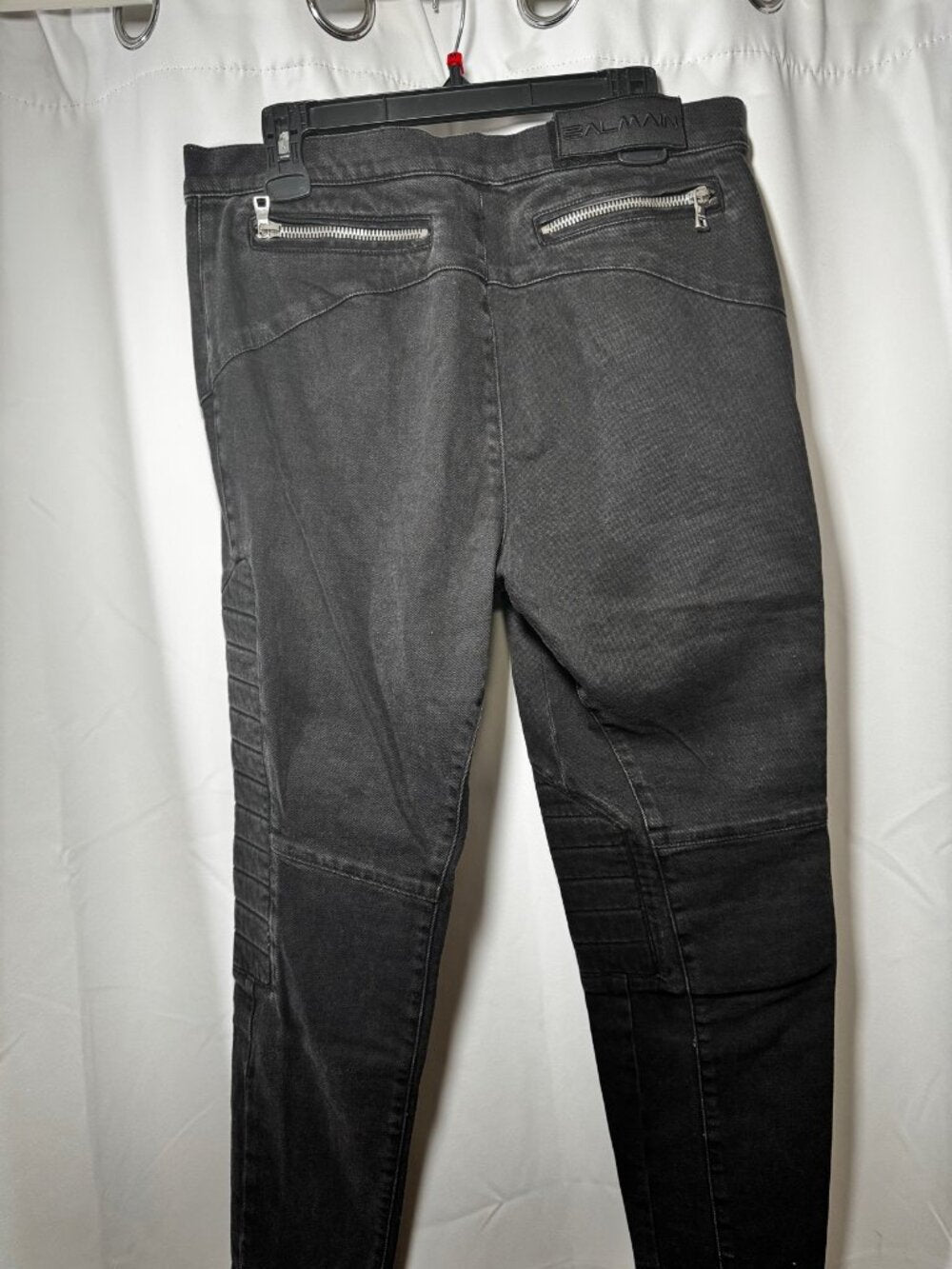Balmain Paris Slim Biker Jeans — Black — Men's 32