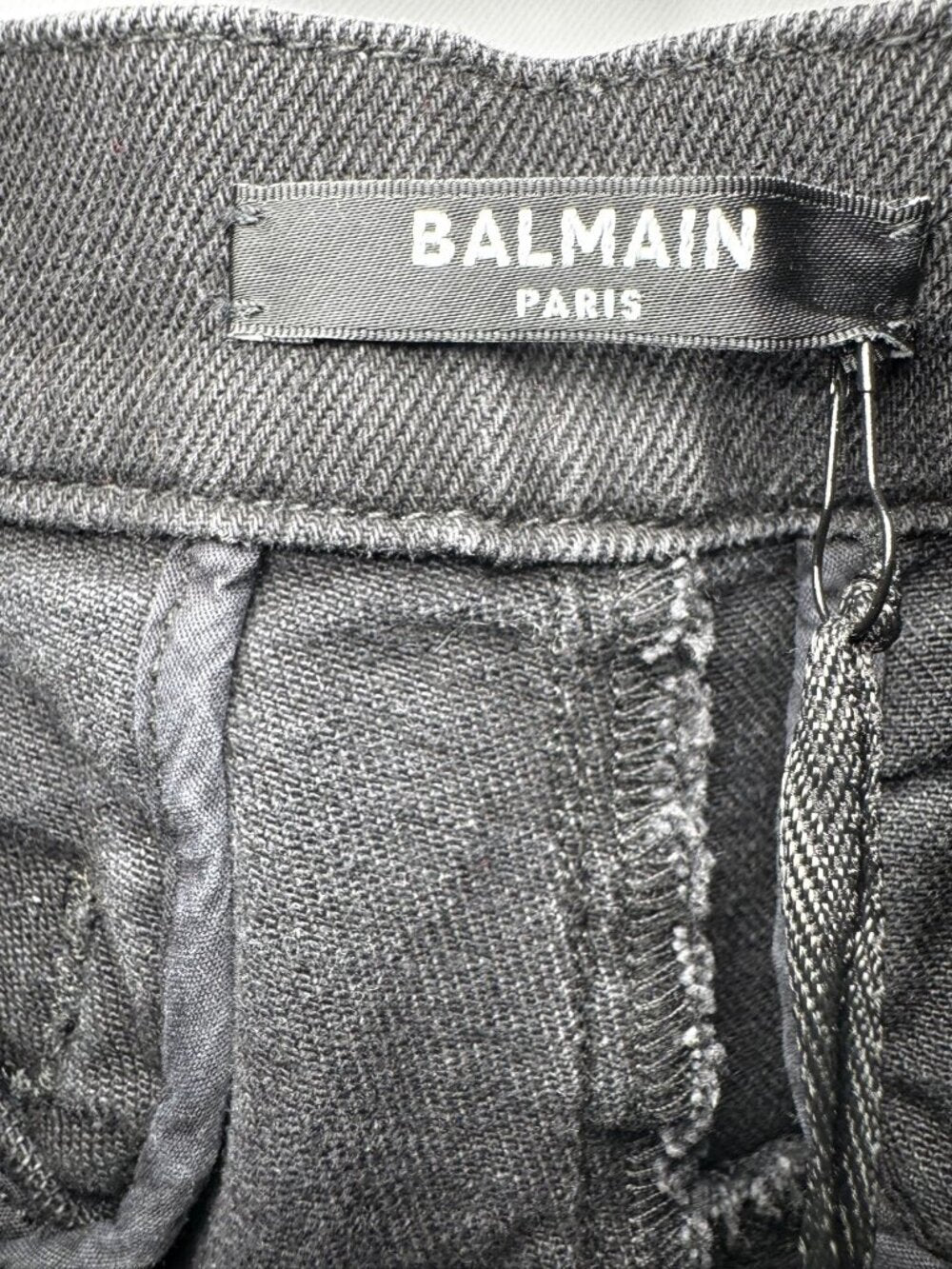 Balmain Paris Slim Biker Jeans — Black — Men's 32