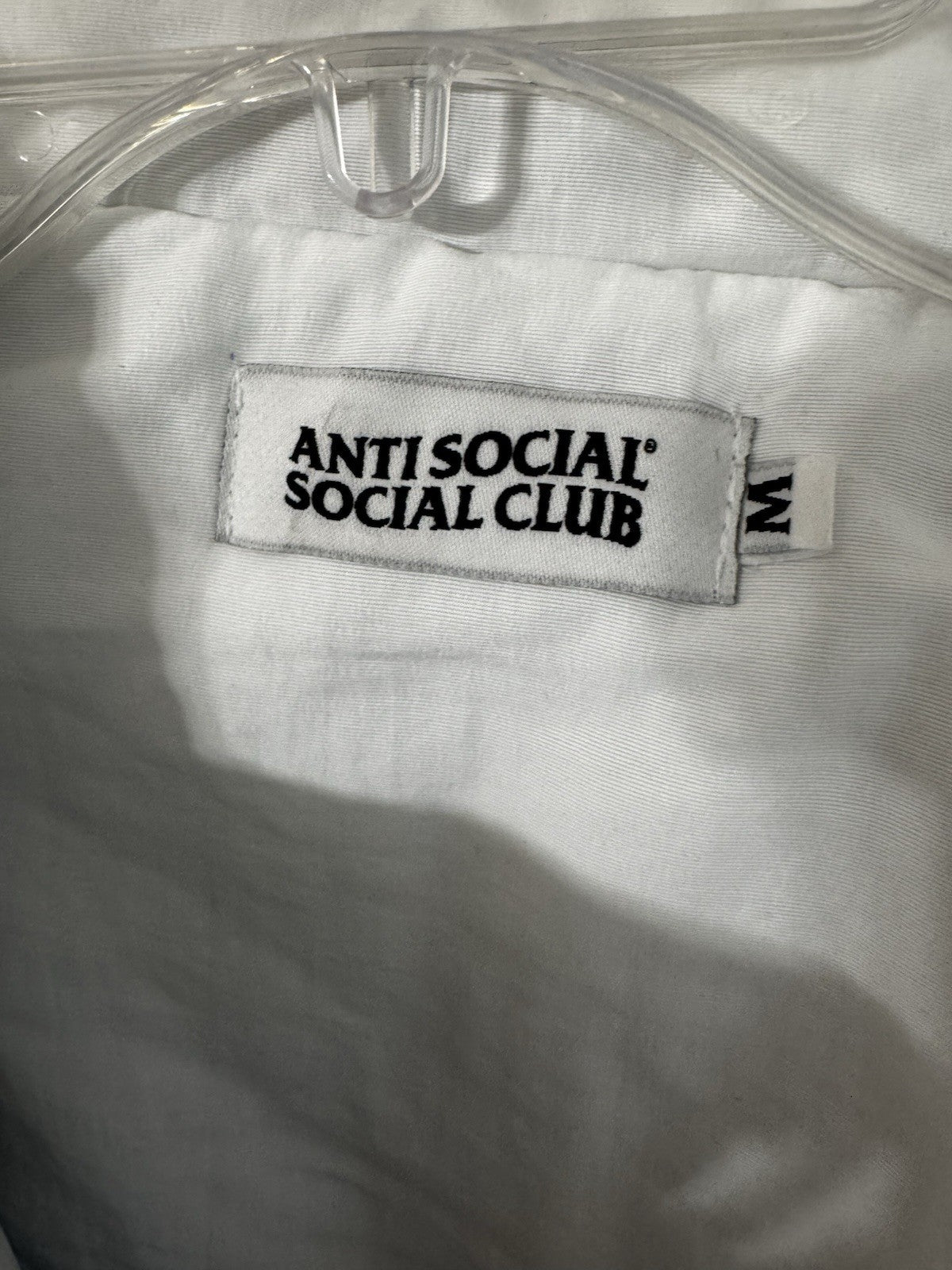 Anti Social Social Club Motorcycle Puffer Jacket Black White Size M