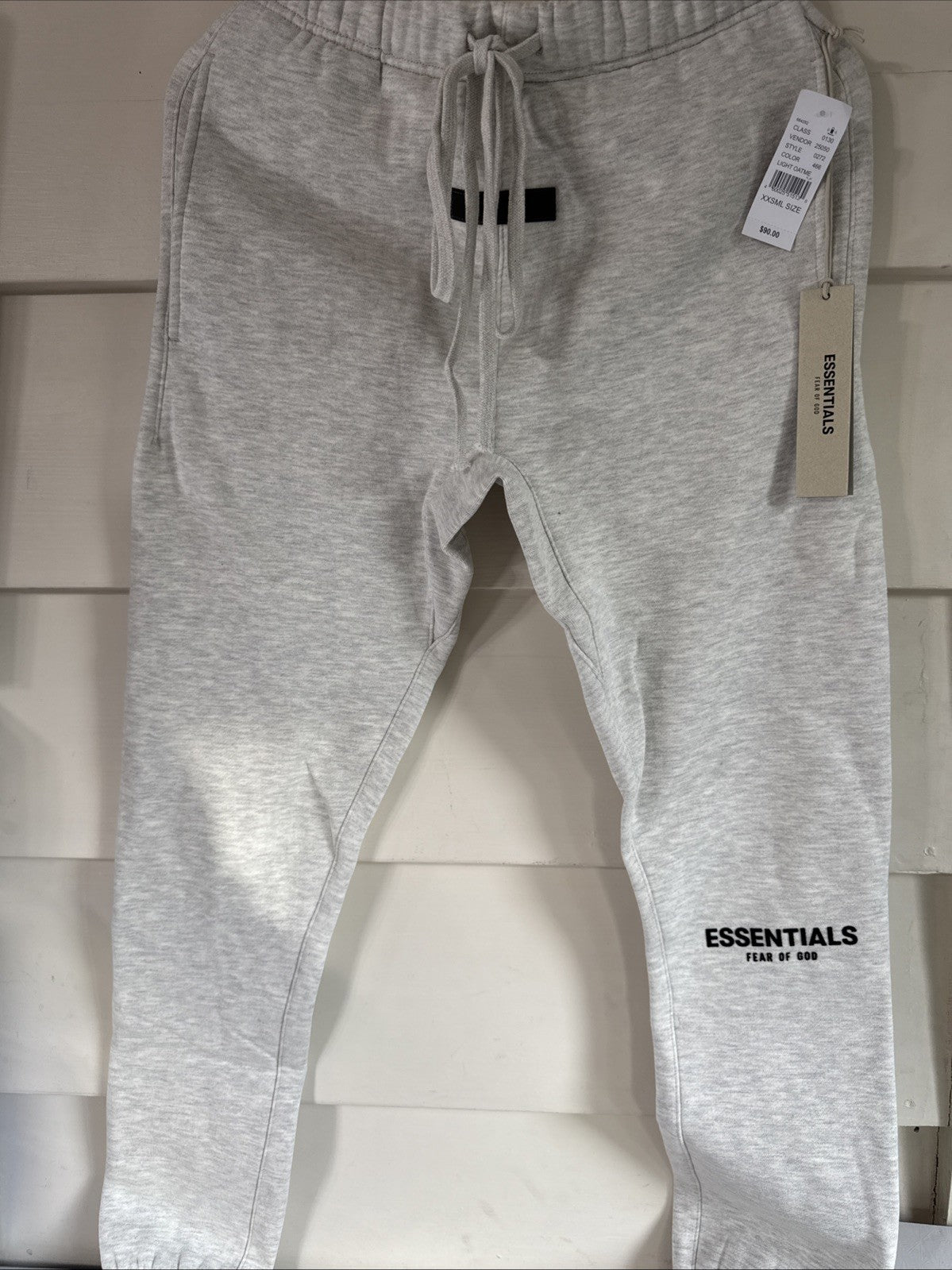 Fear of God Essentials Sweatpants Light Oatmeal XXS - New With Tags