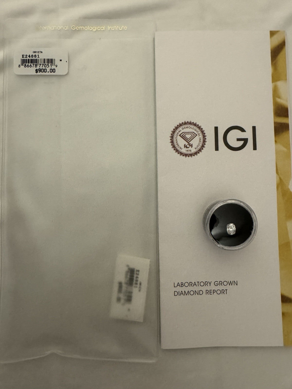Loose Lab-Grown Diamond 1.01 Ct Cushion D VS1 IGI Certified LG696504683