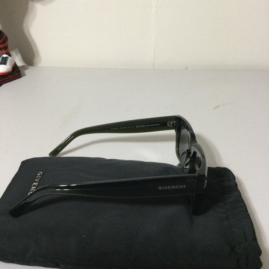 Givenchy GV4003U Dark Green Square Sunglasses Smoke Lenses