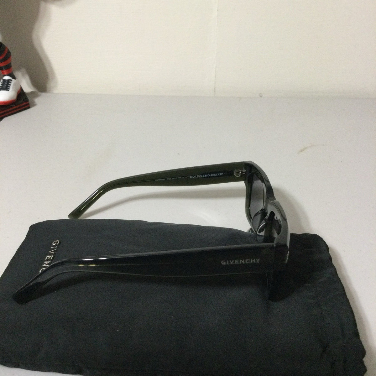 Givenchy GV4003U Dark Green Square Sunglasses Smoke Lenses