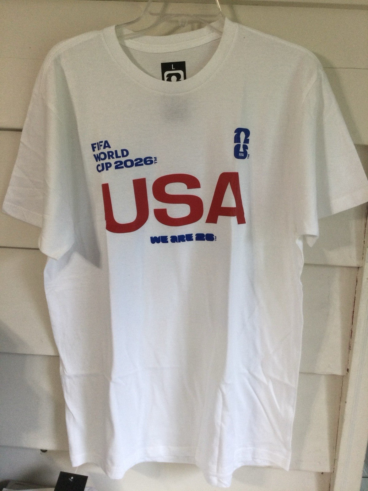 FIFA World Cup 2026 USA T-Shirt White Mens L