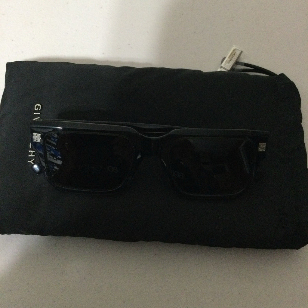 Givenchy GV4003U Dark Green Square Sunglasses Smoke Lenses