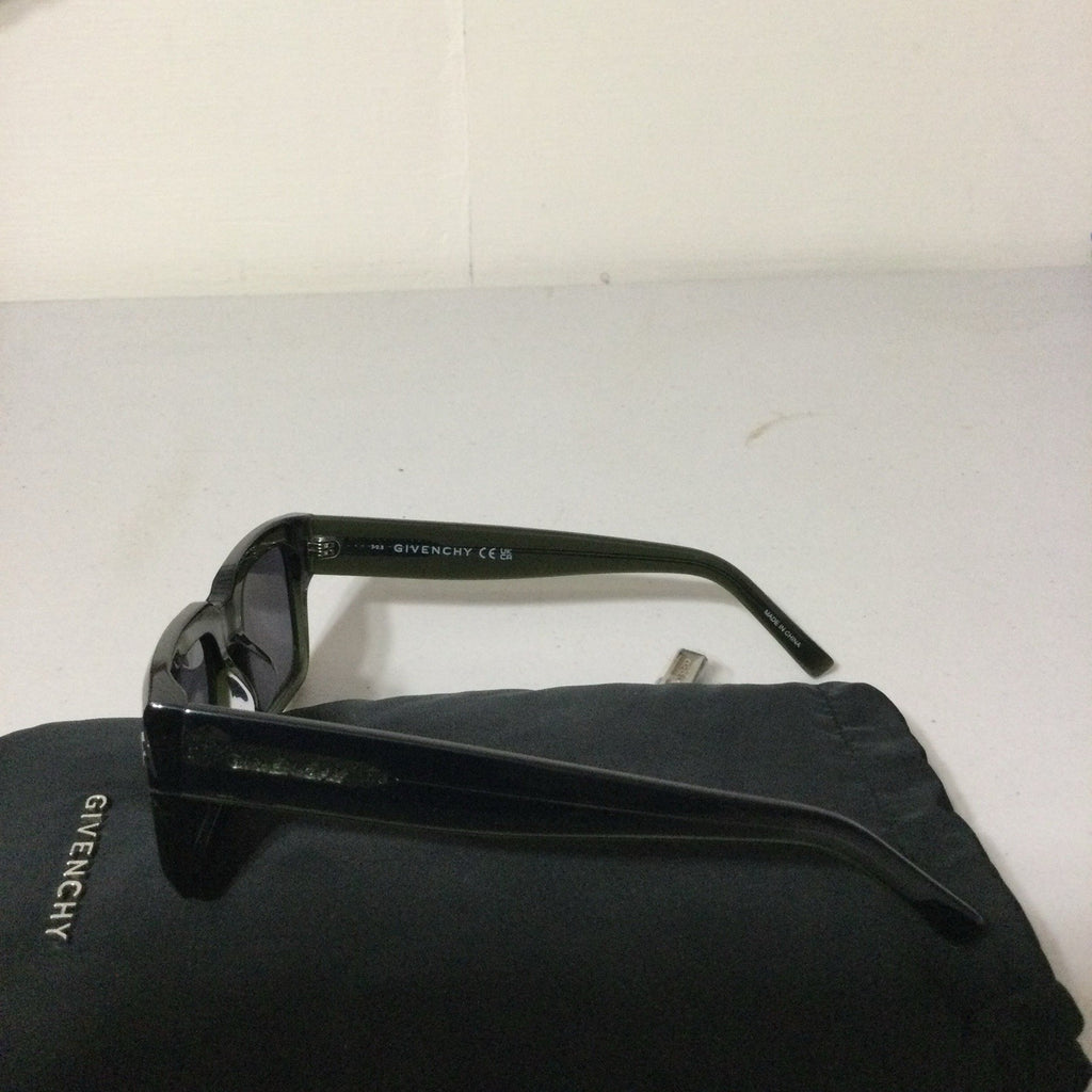 Givenchy GV4003U Dark Green Square Sunglasses Smoke Lenses