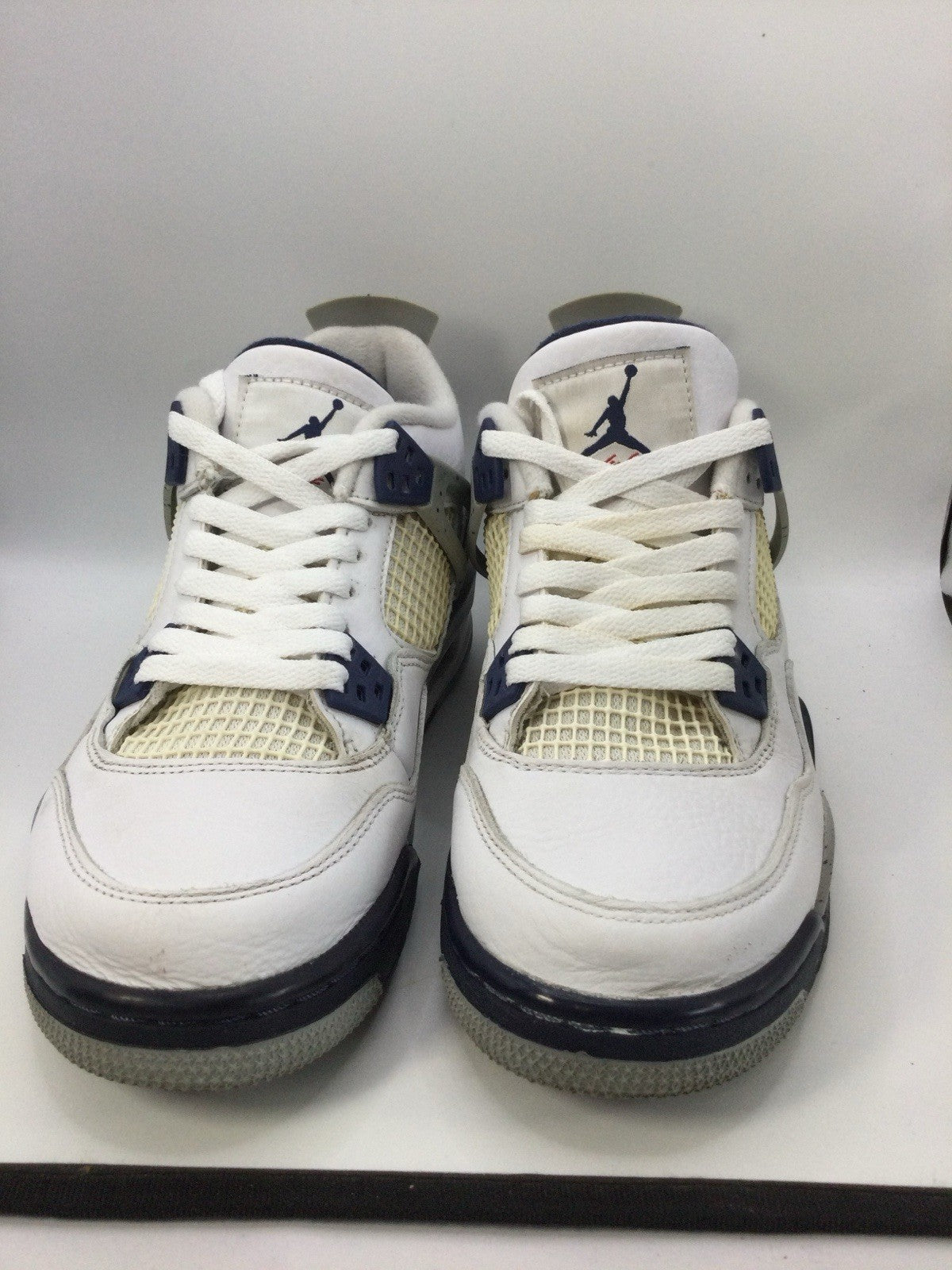 Air Jordan 4 Retro GS White Midnight Navy Kids 6.5