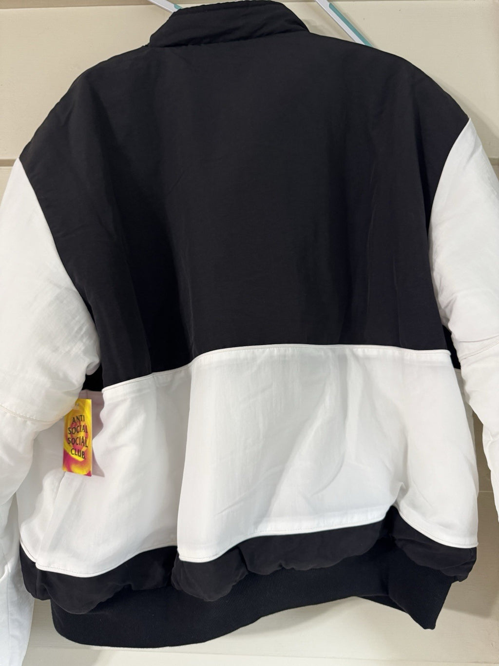 Anti Social Social Club Motorcycle Puffer Jacket Black White Size M