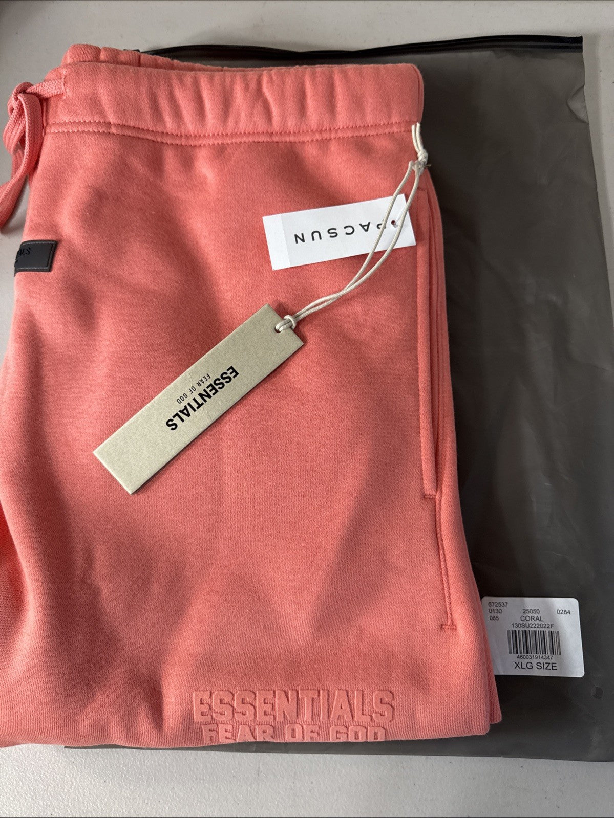 Fear of God Essentials Sweatpants Coral XL - New With Tags