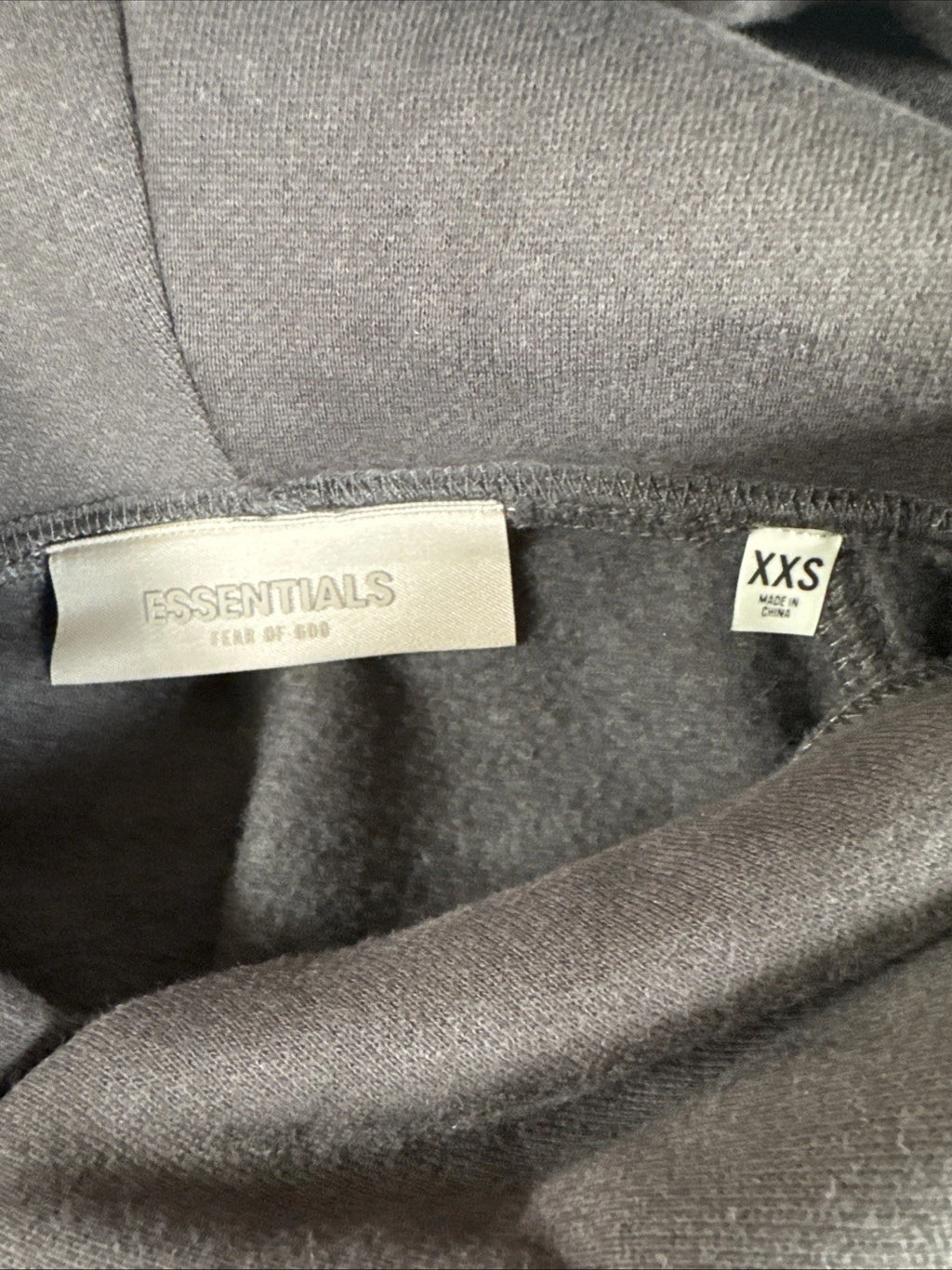 Fear of God Essentials 1977 Hoodie Iron XXS - New With Tags (192BT212050F)