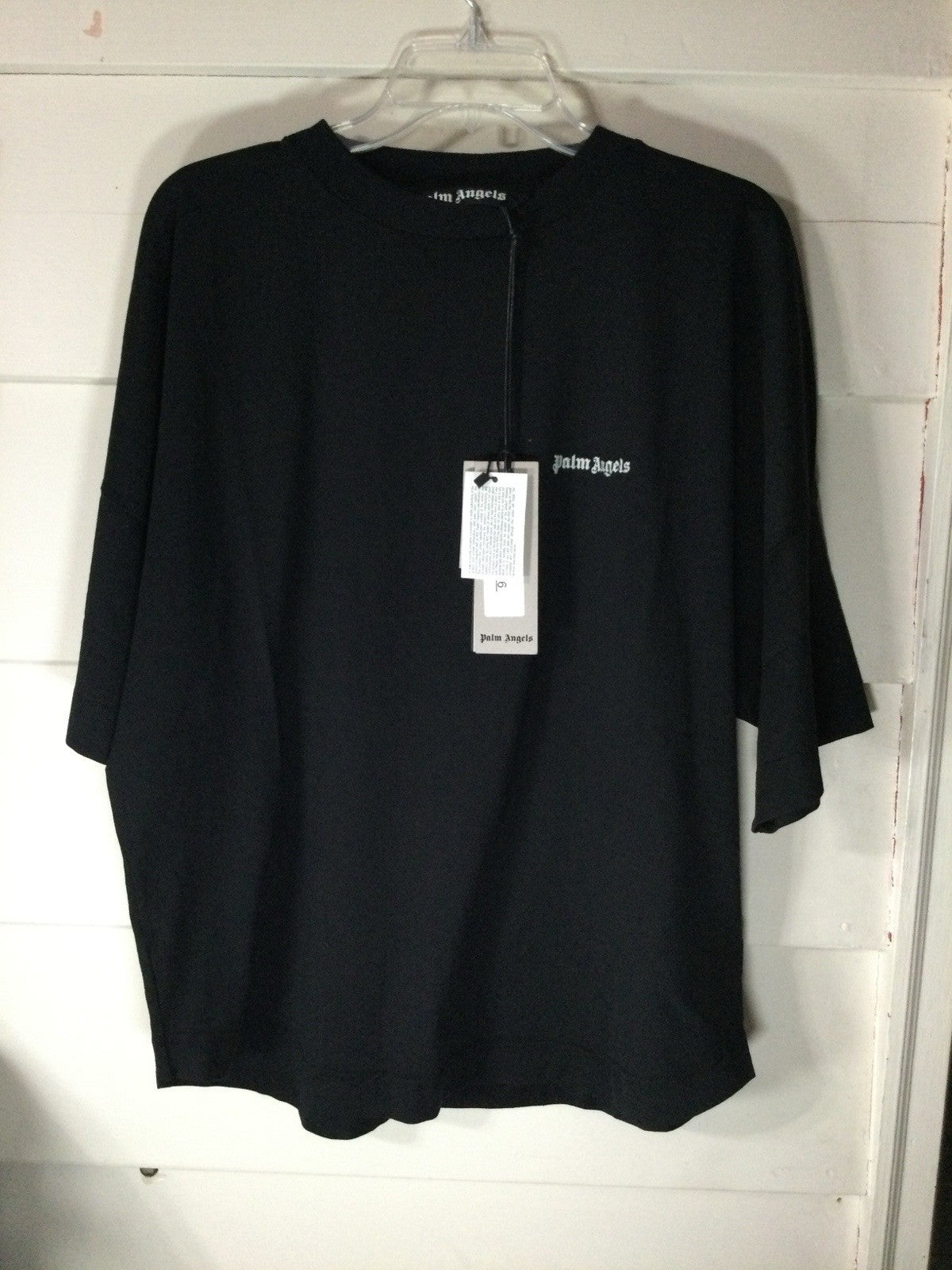Palm Angels Black Embroidered Logo T-Shirt Mens XS NWT