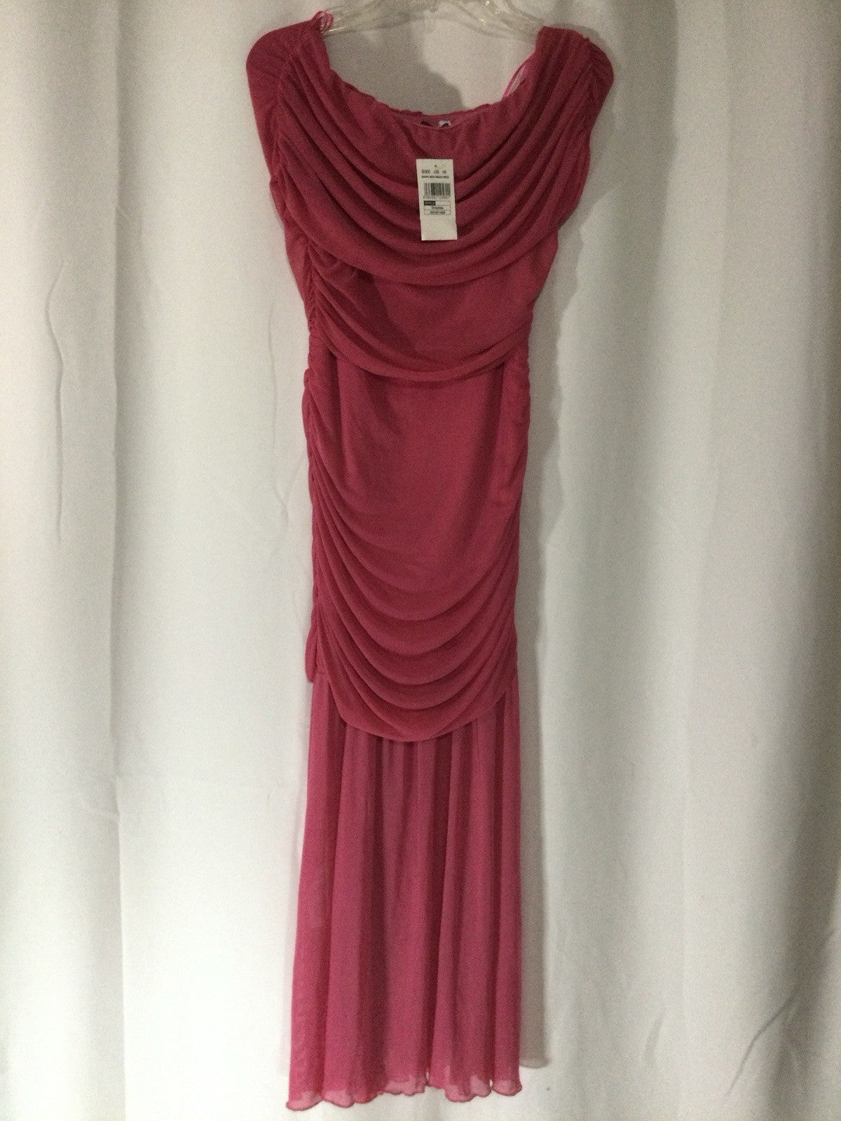 Bardot Pink Mesh Midaxi Dress US 10 NWT