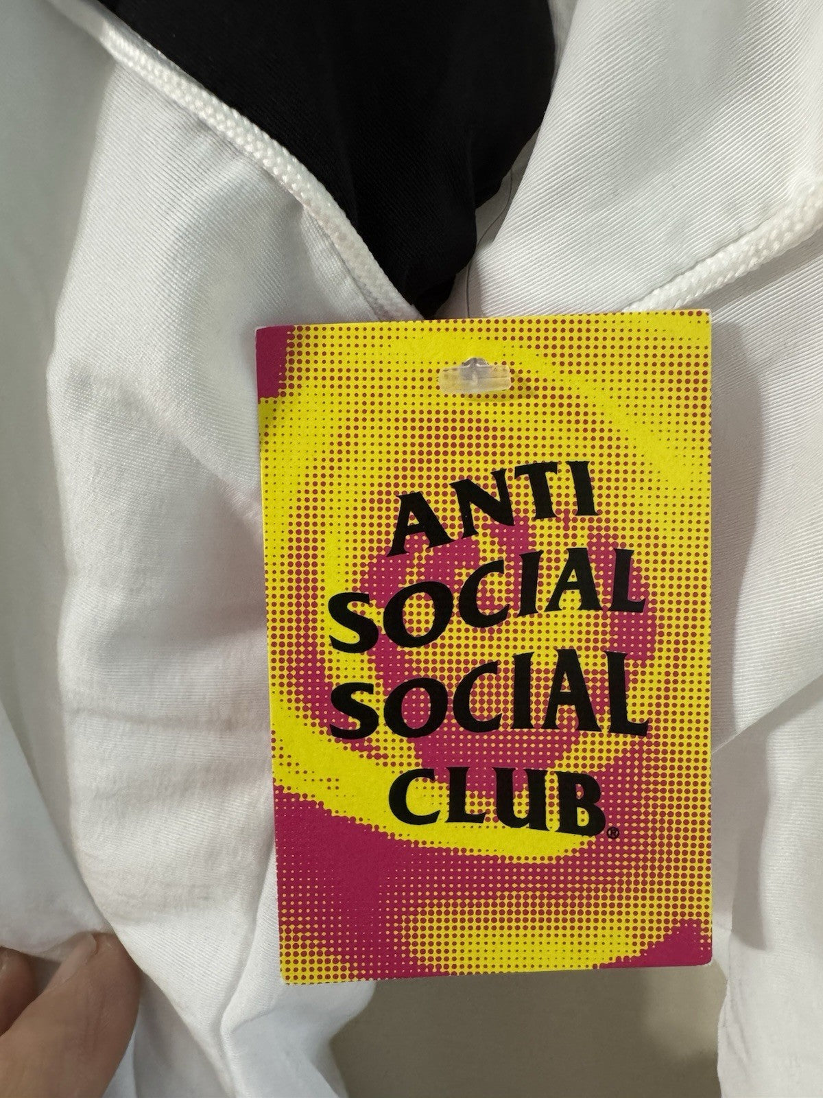 Anti Social Social Club Motorcycle Puffer Jacket Black White Size M