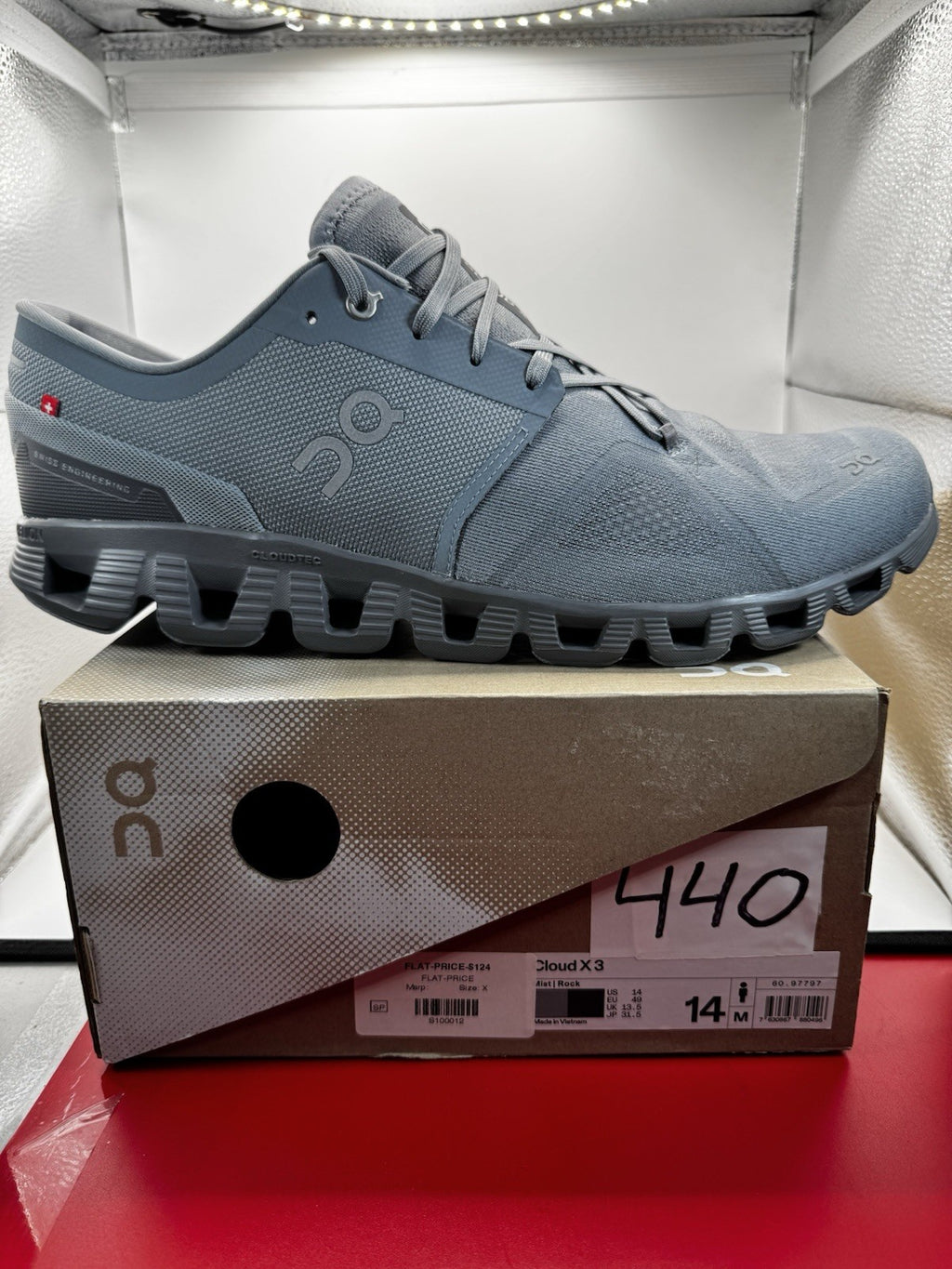 On Running Cloud X 3 Athletic Shoes Mist/Rock US 14