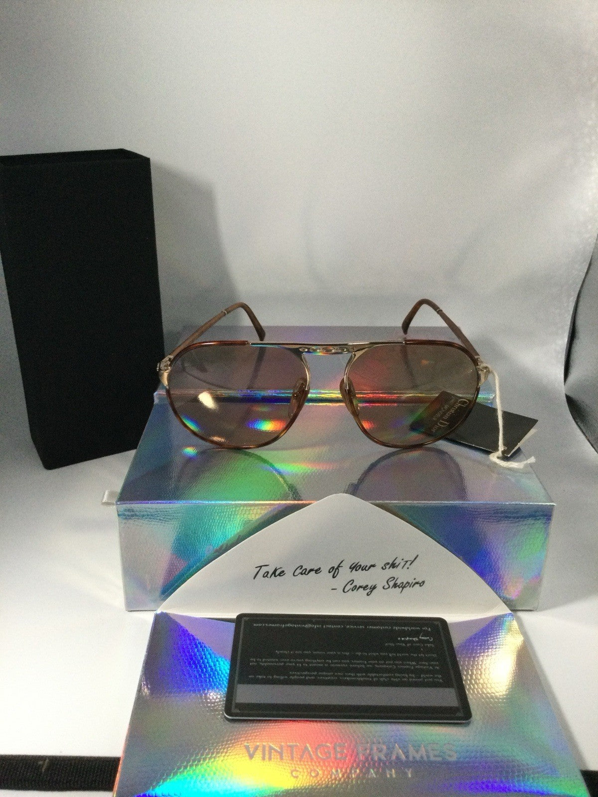 Christian Dior Pilot Sunglasses Brown Metal Brown Lenses 2504