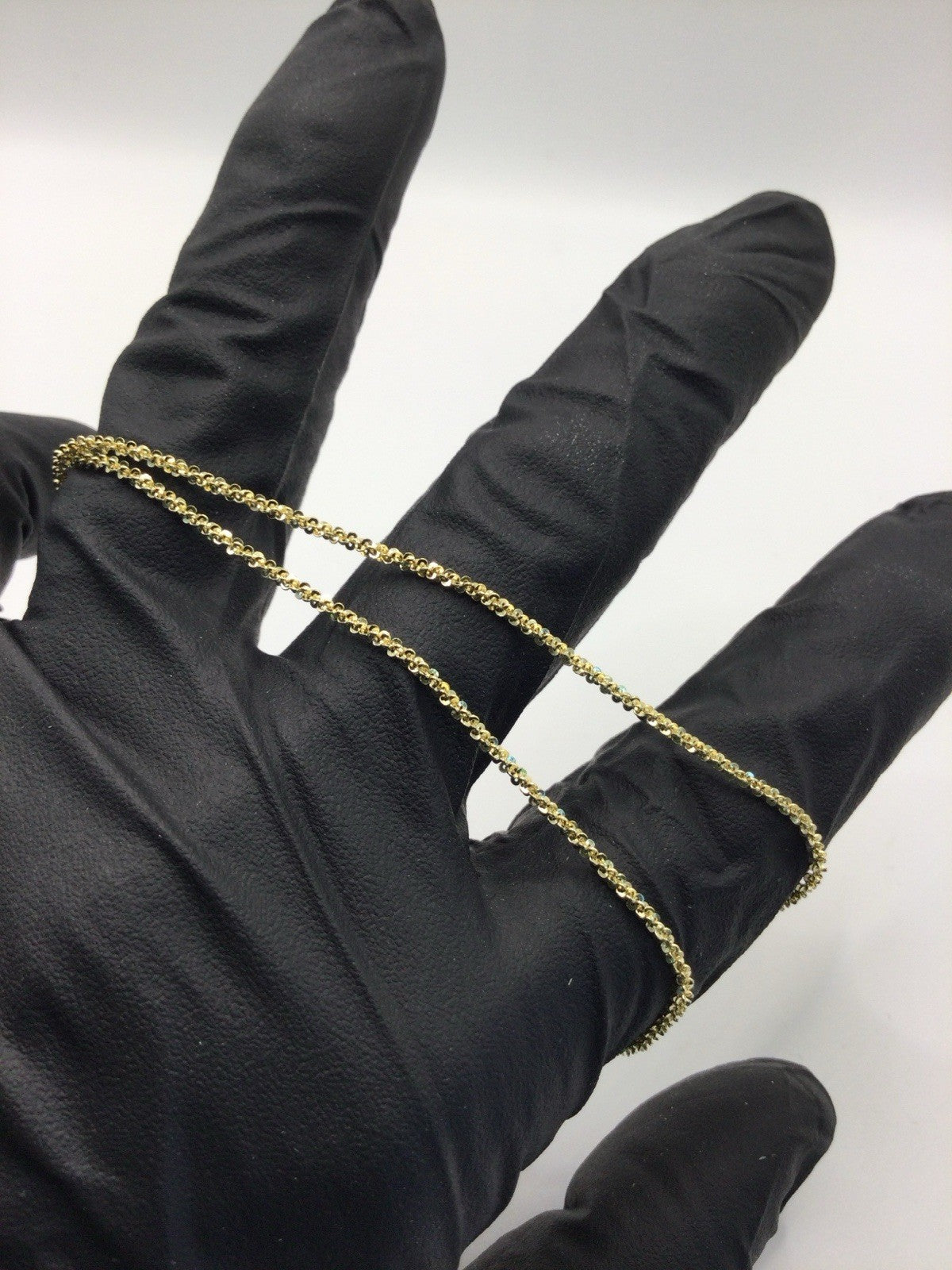 Gold Tone Rope Chain Necklace Lobster Clasp