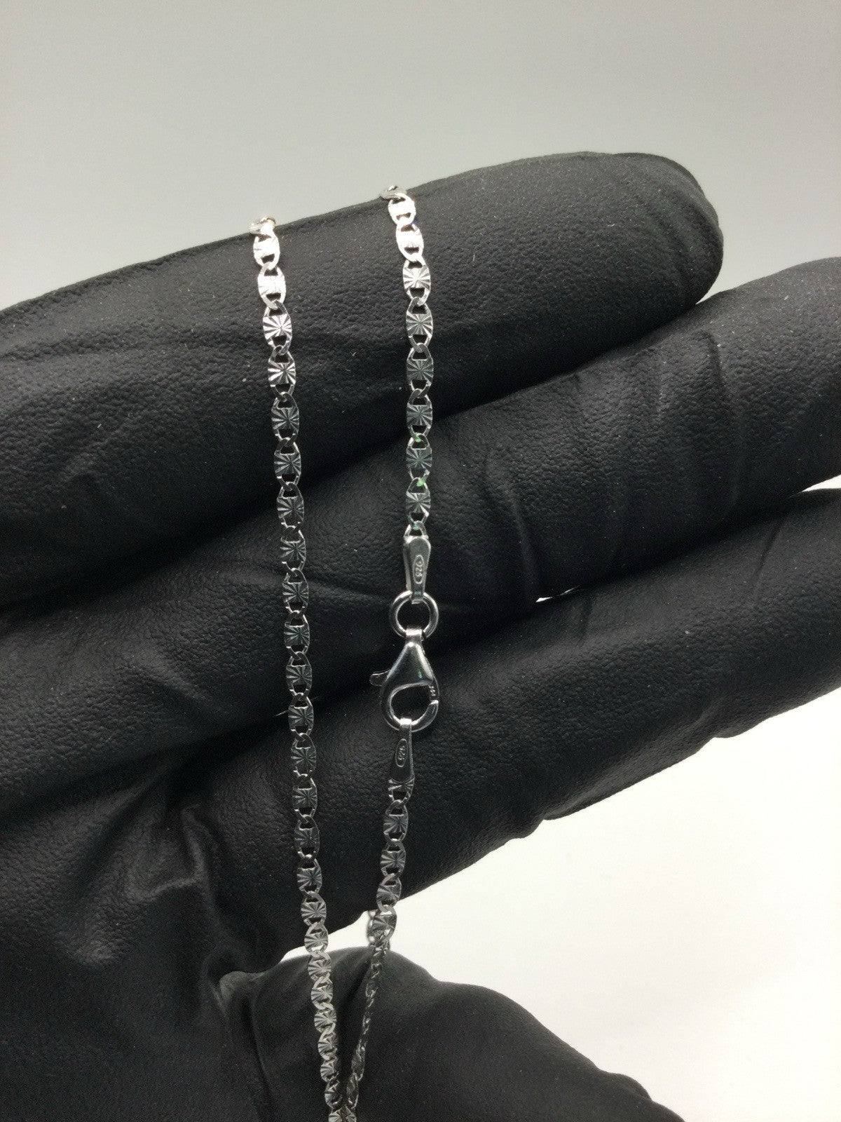 Silver Tone Mariner Link Chain Necklace Lobster Clasp