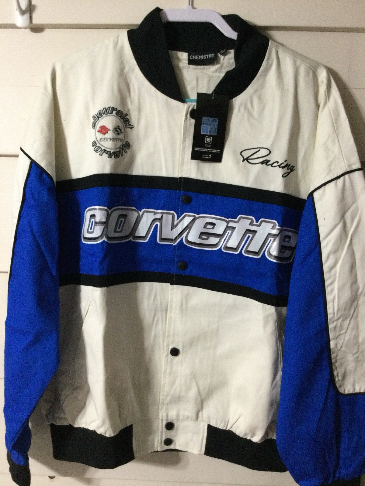 Chemistry Corvette Racing Colorblock Bomber Jacket Mens M NWT