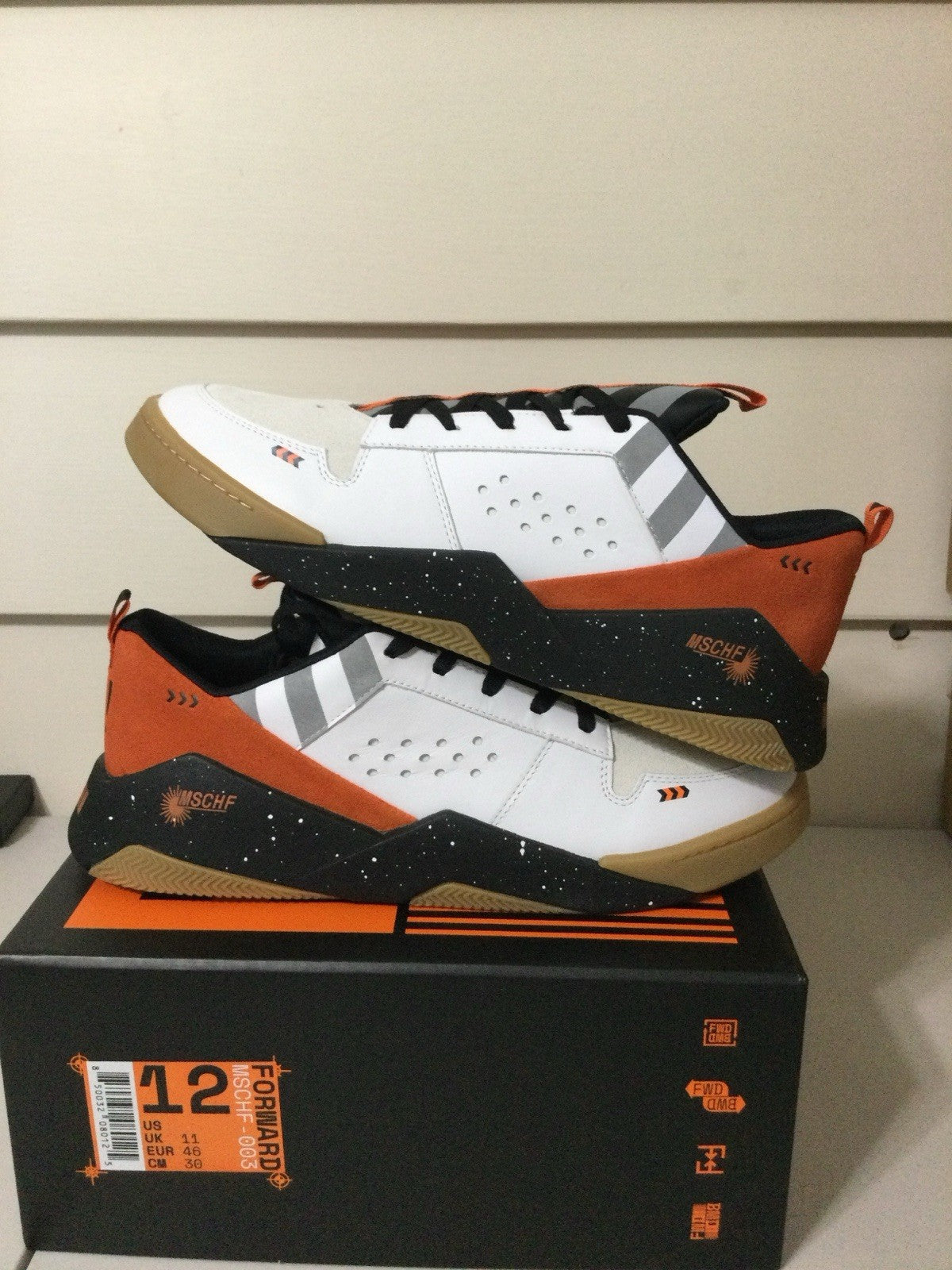 MSCHF Forward 003 Sneakers White Orange Black US 12