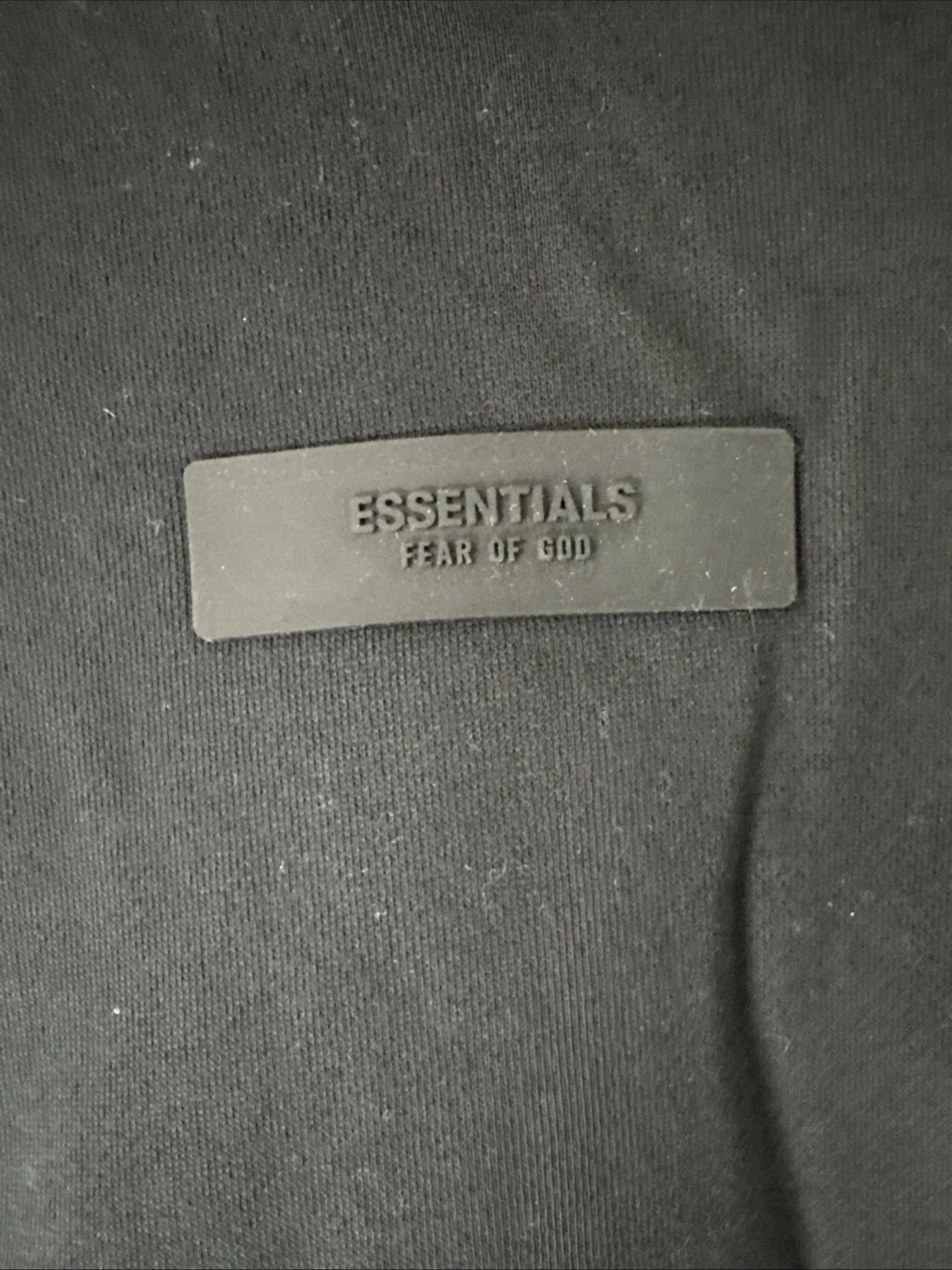 Fear of God Essentials Chest Logo Hoodie Jet Black S - New With Tags (192SP242054F)