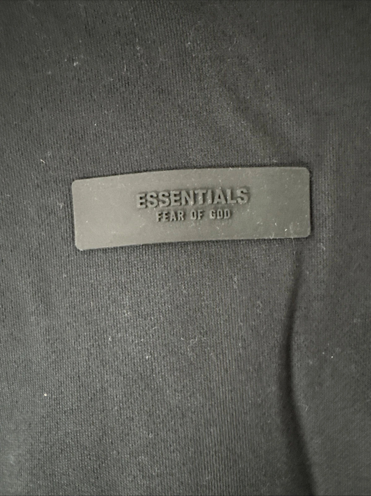Fear of God Essentials Chest Logo Hoodie Jet Black S - New With Tags (192SP242054F)
