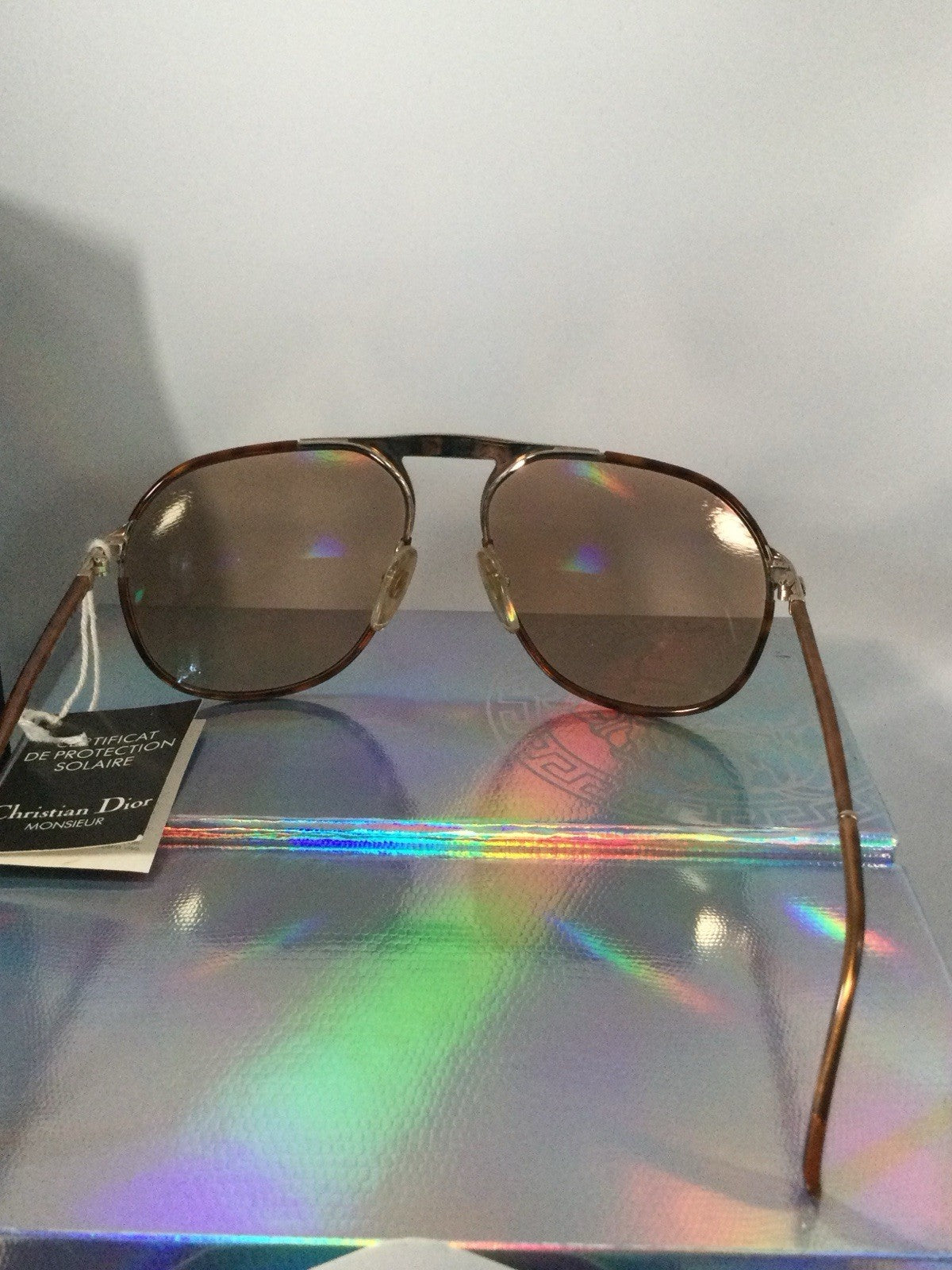 Christian Dior Pilot Sunglasses Brown Metal Brown Lenses 2504