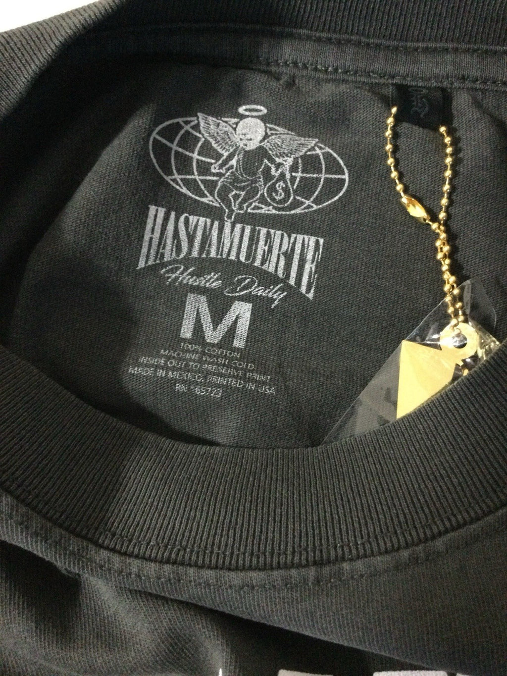 HASTAMUERTE Hustle Daily Angel Money Graphic T-Shirt Black Mens M NWT