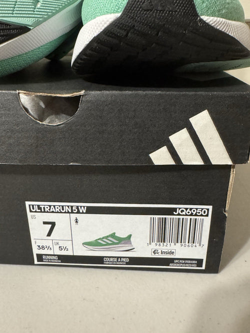 adidas Ultrarun 5 Green Glow Dash Grey Womens US 7
