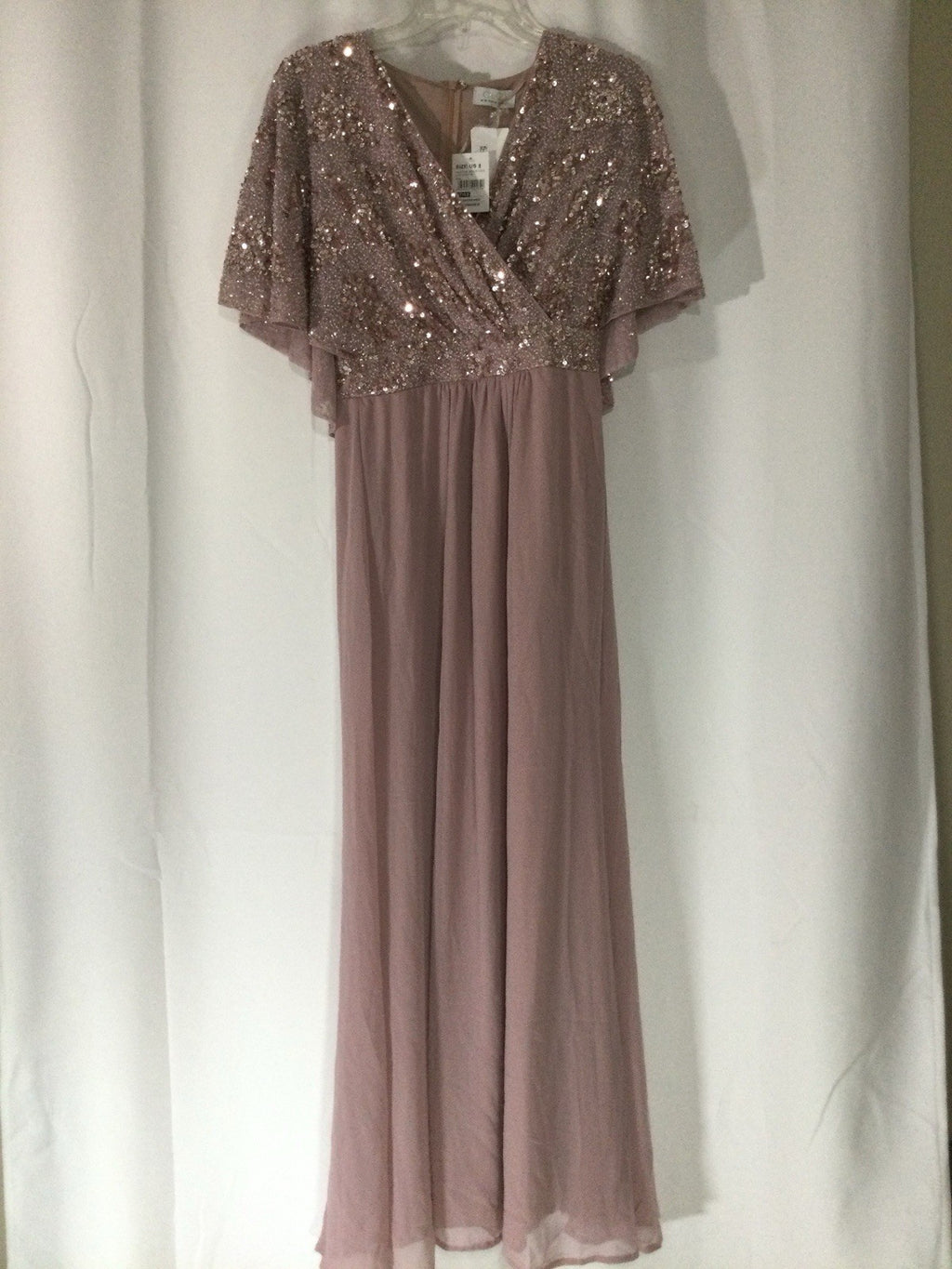 Quiz Pale Pink Sequin Occasion Dress US 8 NWT