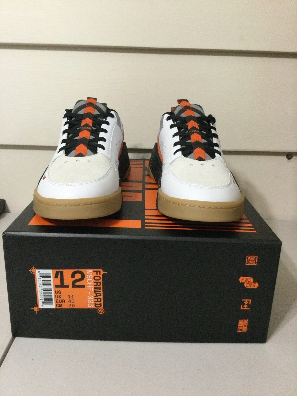 MSCHF Forward 003 Sneakers White Orange Black US 12