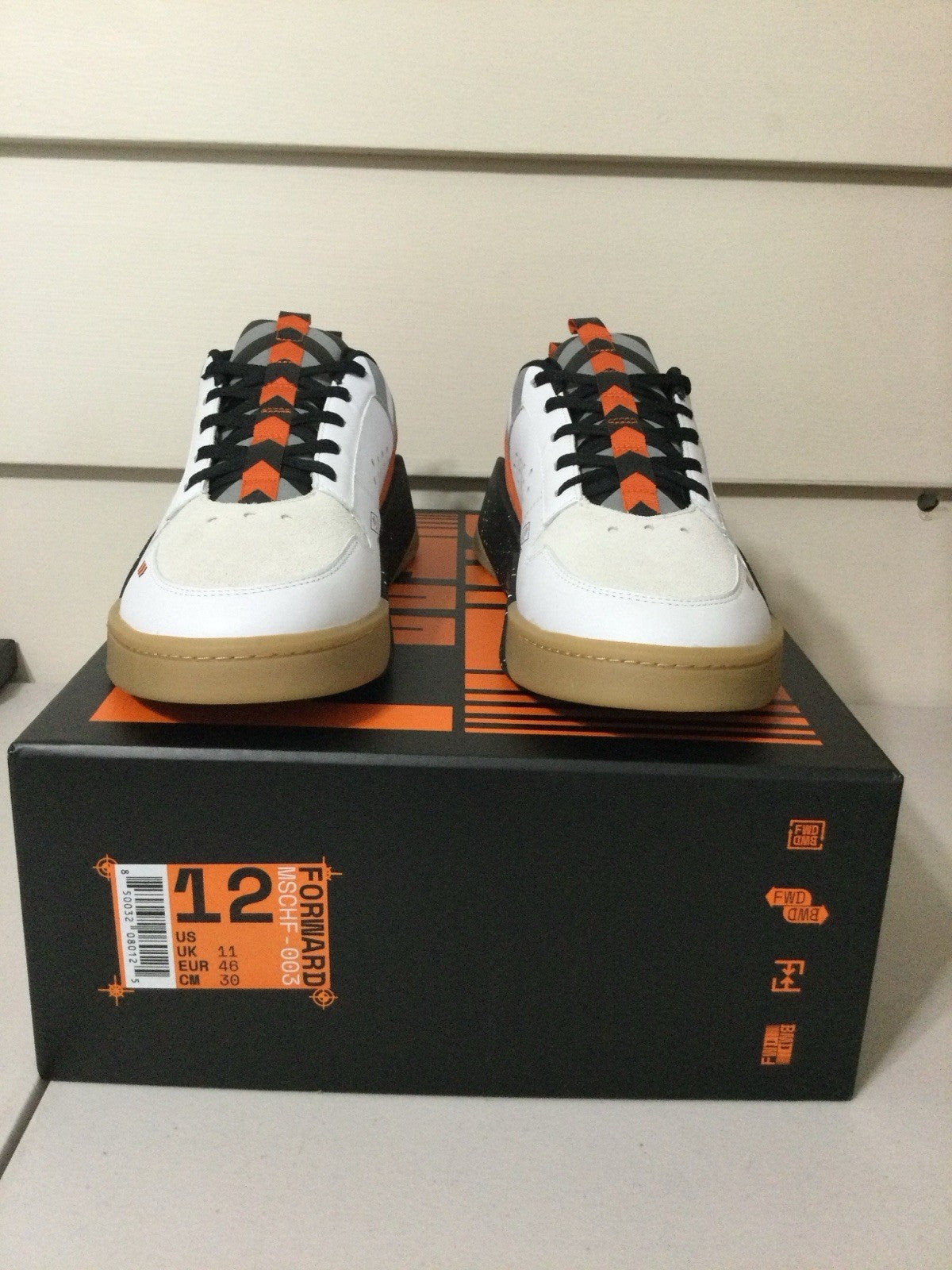 MSCHF Forward 003 Sneakers White Orange Black US 12