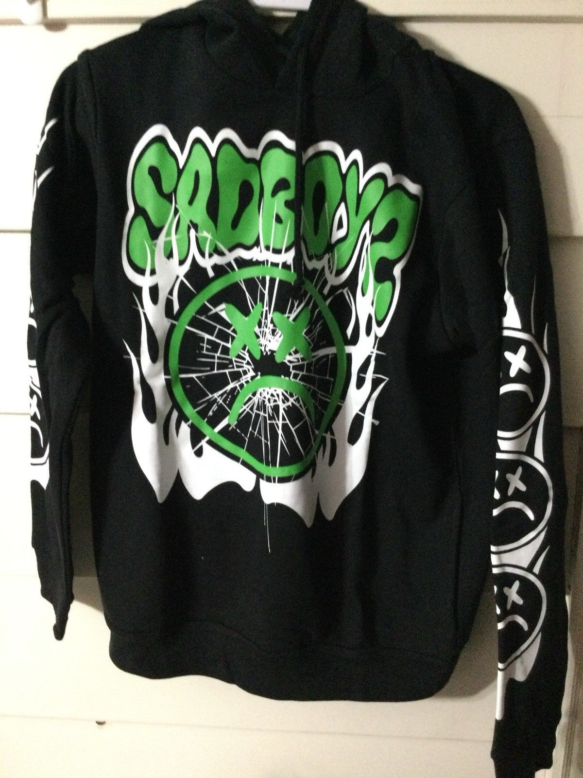 Sad Boyz Black Graphic Pullover Hoodie Unisex M