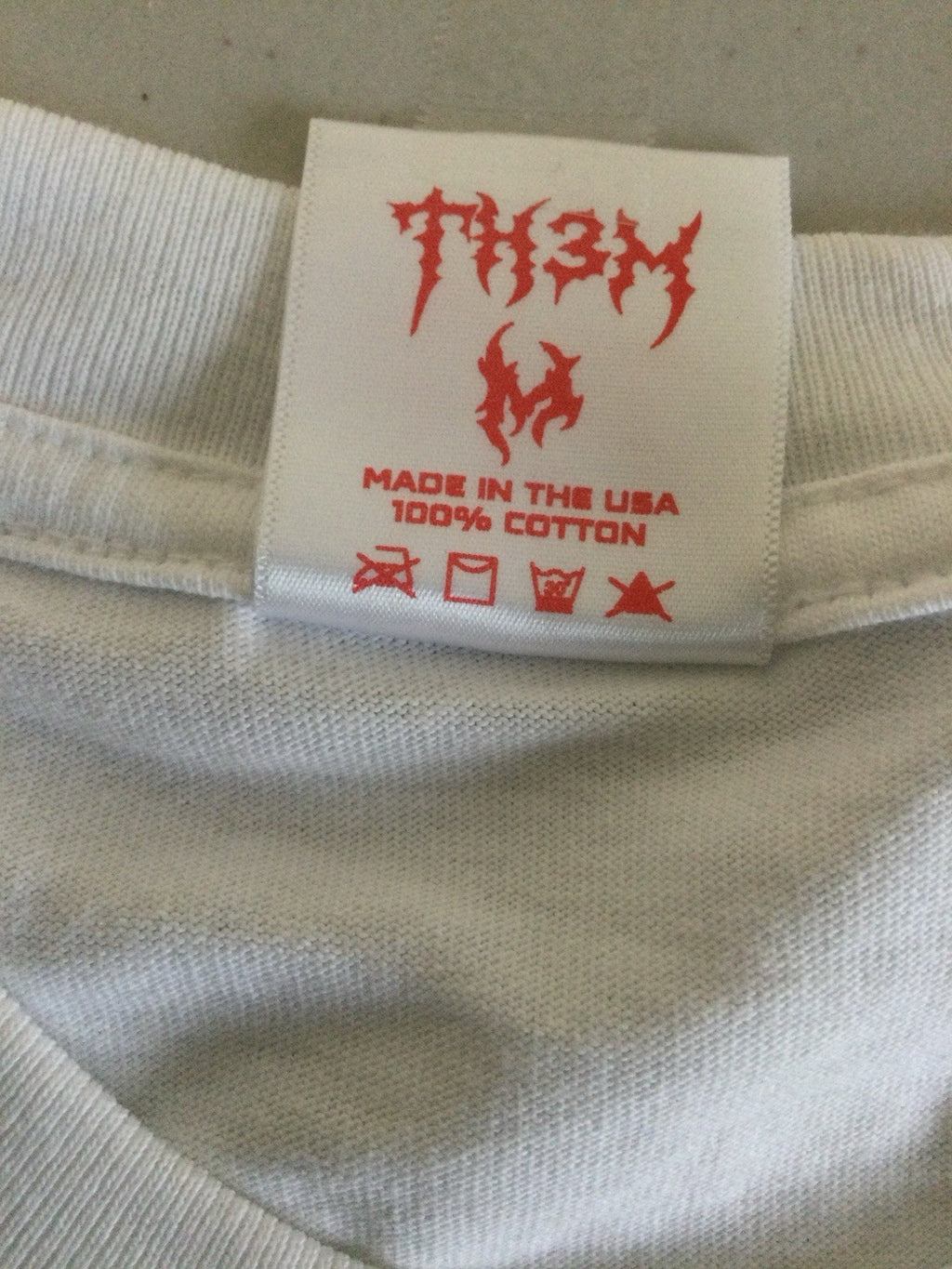 TH3M King Kong Skull T-Shirt White Mens M