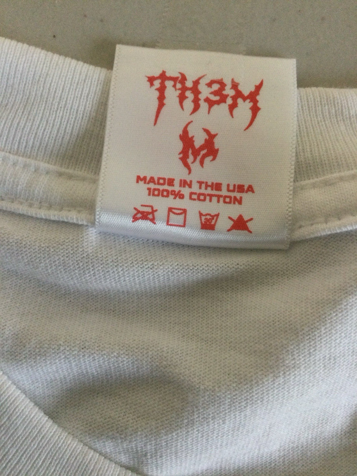 TH3M King Kong Skull T-Shirt White Mens M