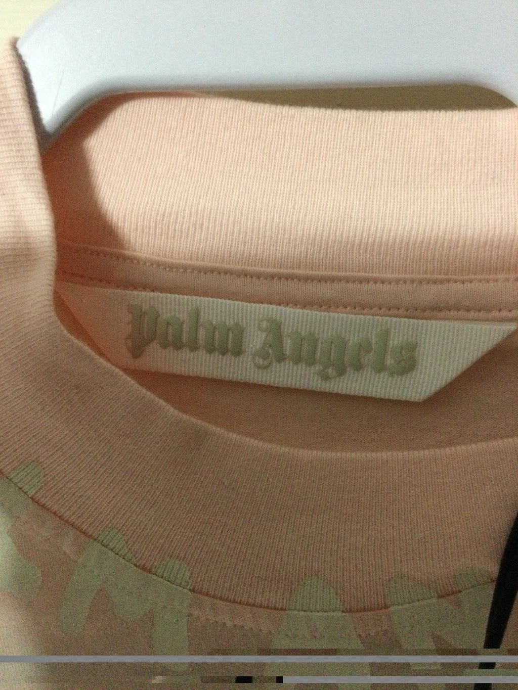 Palm Angels Classic Logo T-Shirt Dress Baby Pink Off White S NWT