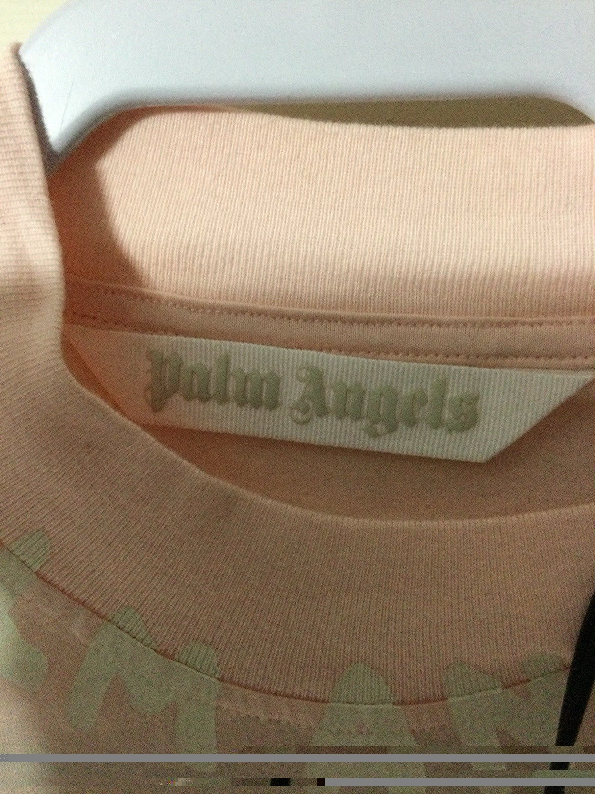 Palm Angels Classic Logo T-Shirt Dress Baby Pink Off White S NWT