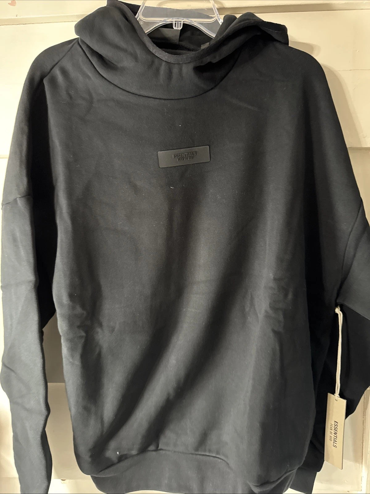 Fear of God Essentials Pullover Hoodie Jet Black M - New With Tags